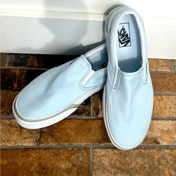 Vans Shoes Vans Light Blue Platform Slides Poshmark